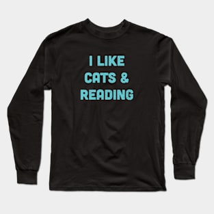 Cats & Reading Long Sleeve T-Shirt